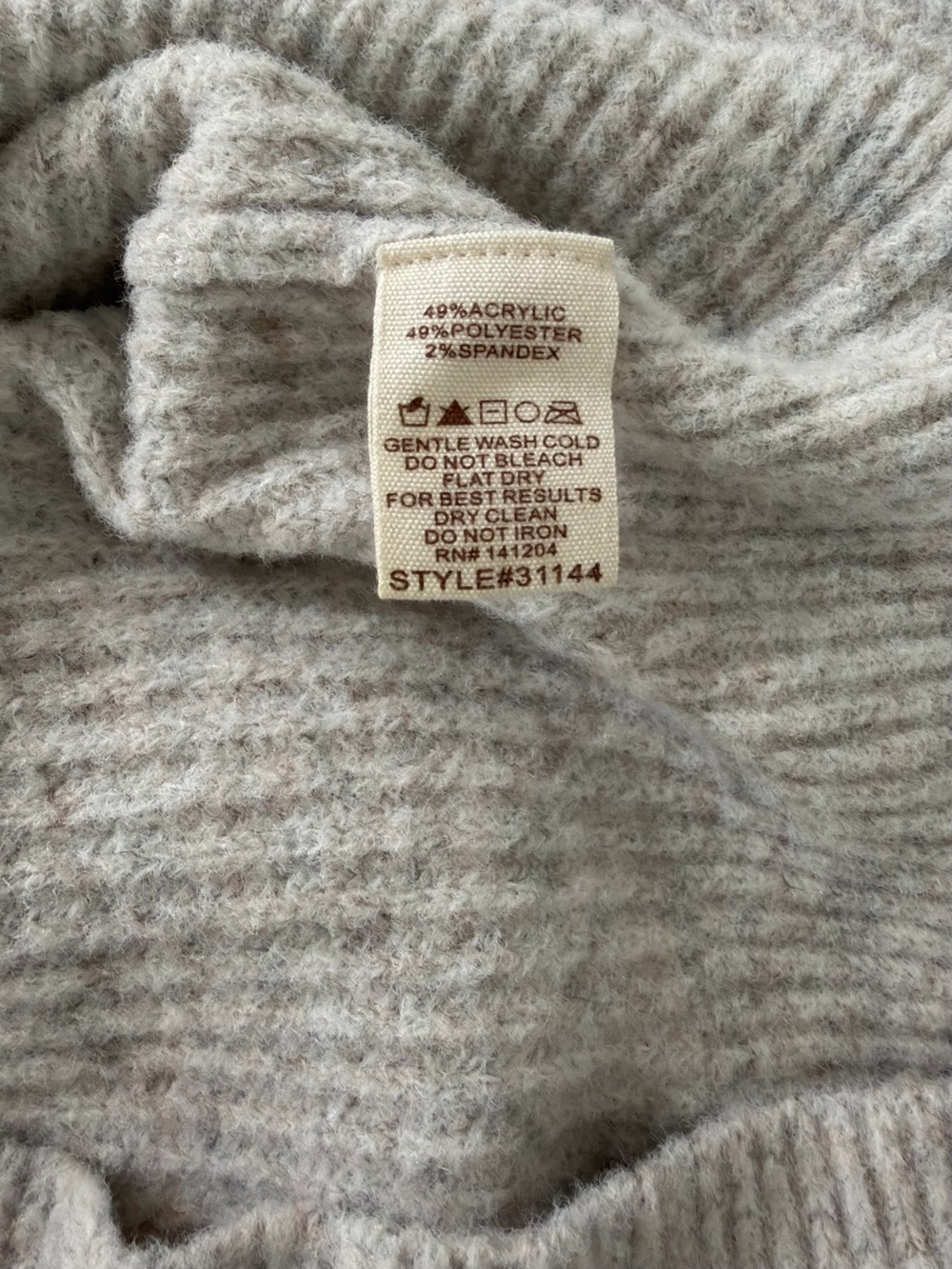 Hem & Thread Knit Ribbed Keyhole Back Sweater - Size XL - Picture 4 of 5